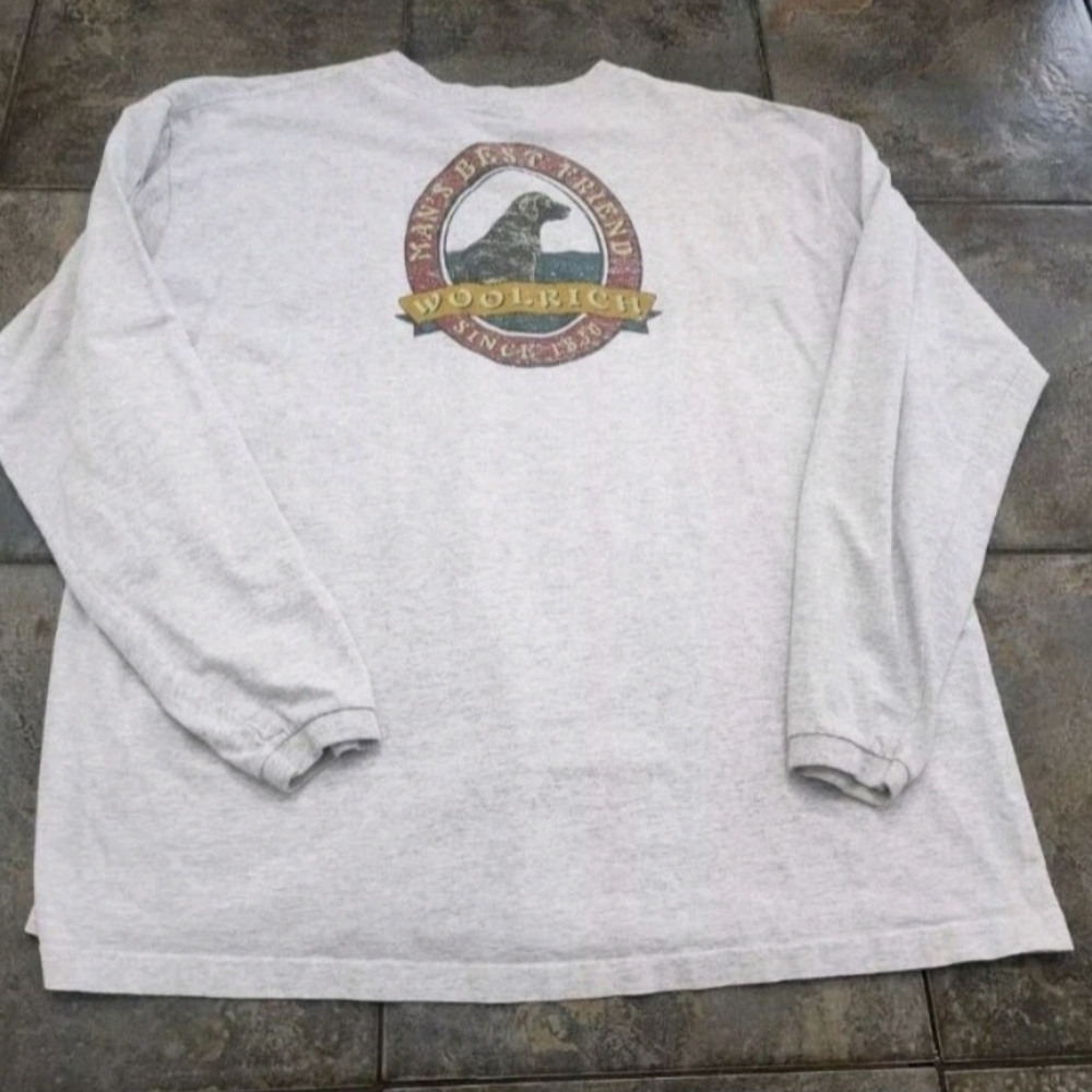 Vintage 90s Woolrich Men's 2xl Long Sleeve Dog Mans Best Friend Outdoors T Shirt